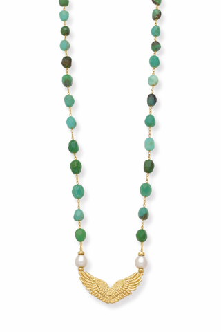 Amazonite angel wings charm – Amanda Marcucci jewellery