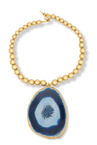 Blue Agate Necklace Short