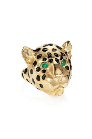 Large Gold Jaguar Ring – handcrafted Italian jewellery by Amanda Marcucci, Florence.