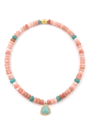 Pink & Amazonite Opal Collar