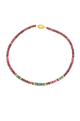 Collar necklace, thulite necklace