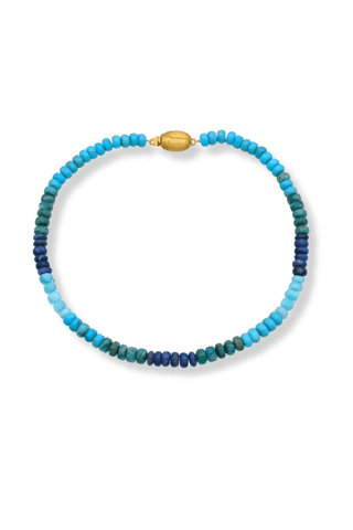 Blue Multi Gemstone Collar – handcrafted Italian jewellery by Amanda Marcucci, Florence.