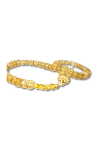 Citrine Collar with Scarab Pendant Clasp – handcrafted Italian jewellery by Amanda Marcucci, Florence.