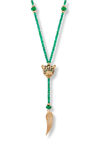Emerald Jaguar Rosary Necklace - Amanda Marcucci 
