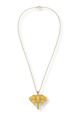 Gold Elephant Necklace – handcrafted Italian jewellery by Amanda Marcucci, Florence.