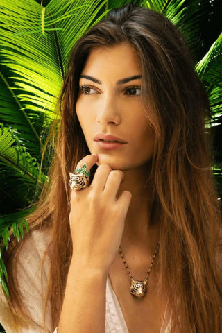 Gold Tiger Necklace – handcrafted Italian jewellery by Amanda Marcucci, Florence.