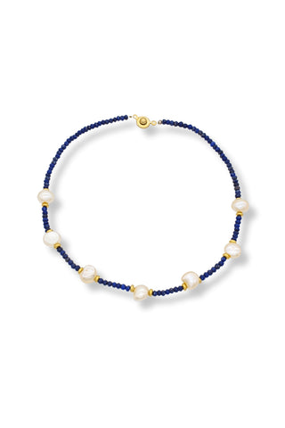 Lapis Lazuli Pearl Collar - Amanda Marcucci 
