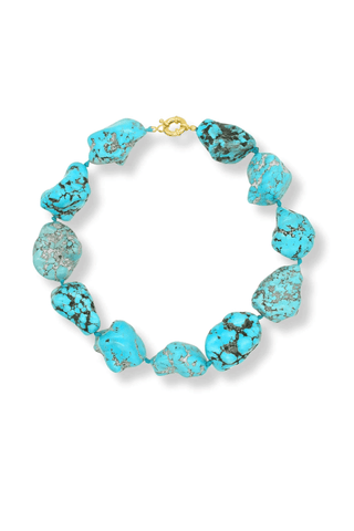 Large Turquoise Nugget Necklace – handcrafted Italian jewellery by Amanda Marcucci, Florence.