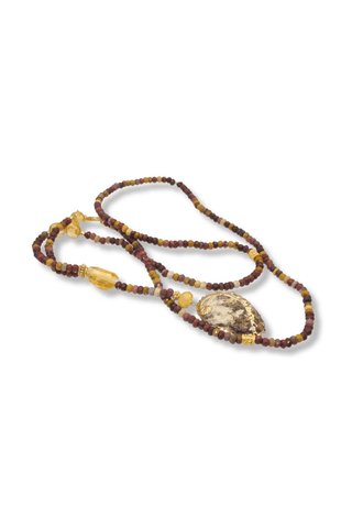 Mookaite Rosary Necklace – handcrafted Italian jewellery by Amanda Marcucci, Florence.