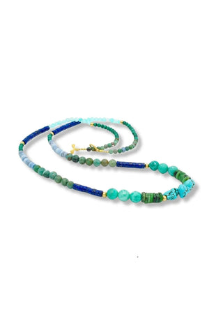 Ocean Blue Necklace – handcrafted Italian jewellery by Amanda Marcucci, Florence.