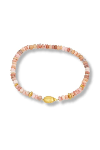Pink Opal Scarab Necklace – handcrafted Italian jewellery by Amanda Marcucci, Florence.