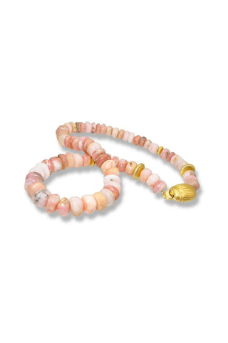 Pink Opal Scarab Necklace – handcrafted Italian jewellery by Amanda Marcucci, Florence.