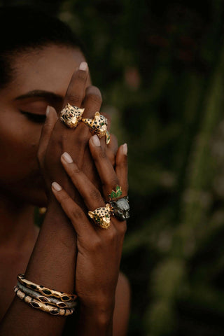 Ruby Eye Tiger Ring – handcrafted Italian jewellery by Amanda Marcucci, Florence.