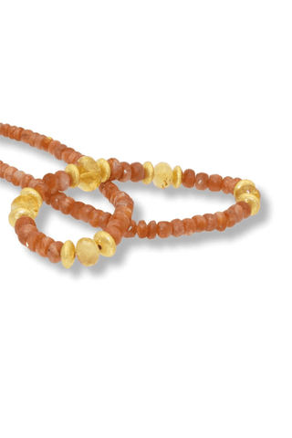 Sunstone and Citrine Necklace – handcrafted Italian jewellery by Amanda Marcucci, Florence.