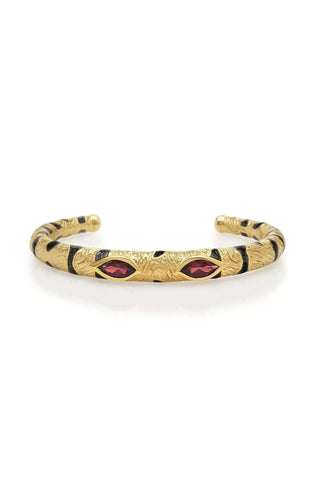 Tiger Bangle with Ruby Eyes – handcrafted Italian jewellery by Amanda Marcucci, Florence.
